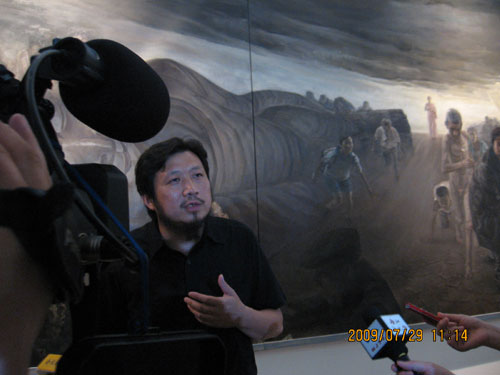 著名畫家劉亞明警世之作《通向眾冥的自由之路》在蓉展出