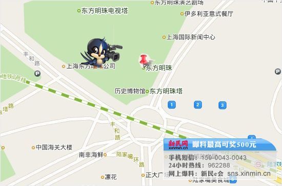 上海東方明珠塔頂發(fā)生火災(zāi) 疑遭雷擊(圖)
