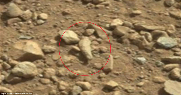 UFO研究者稱發(fā)現(xiàn)類似手指、鞋等形狀火星石塊