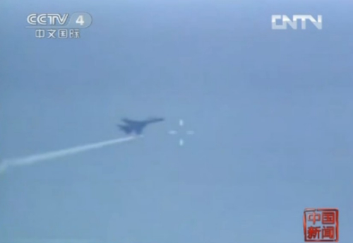 實(shí)拍：中國空軍殲11戰(zhàn)機(jī)對抗空戰(zhàn)(組圖)