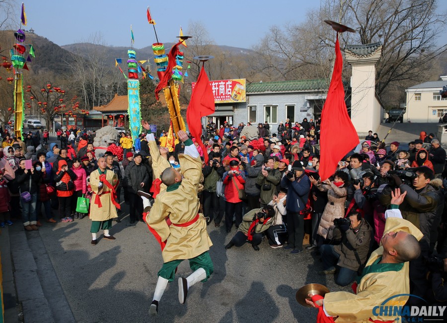 北京八大處新春祈福廟會(huì)舉行大彩排